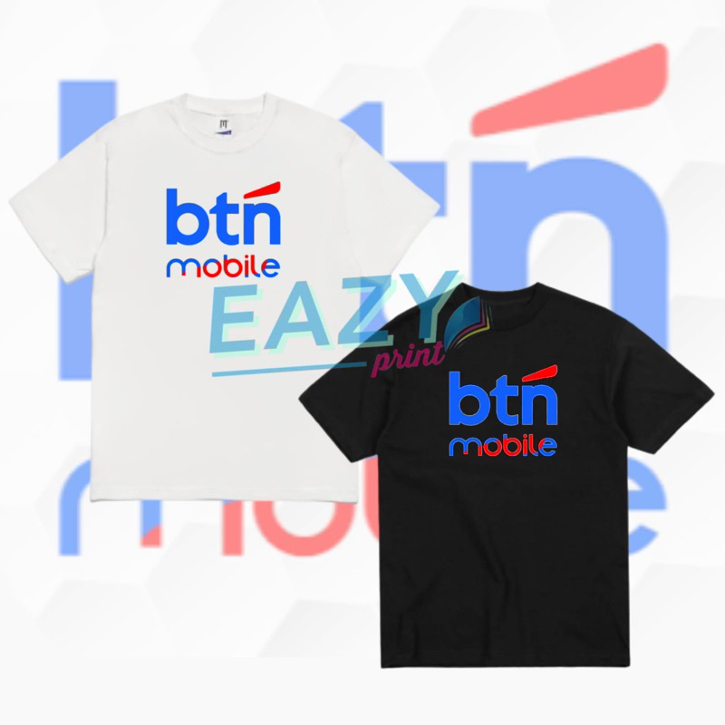 KAOS TSHIRT BTN MOBILE LOGO BARU BAJU STAFF KARYAWAN SERAGAM BAZAAR PAMERAN STAND BANK TABUNGAN NEGA
