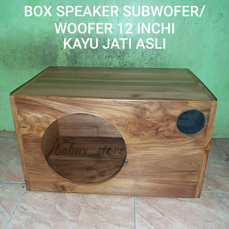 BOX SPEAKER 12 INCHI KAYU JATI