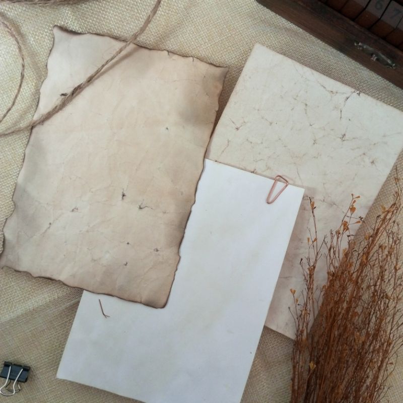 

[romanticraft] Kertas jadul A6 / Tea Coffe Dyed Paper / Vintage old paper aesthetic journaling sidoarjo