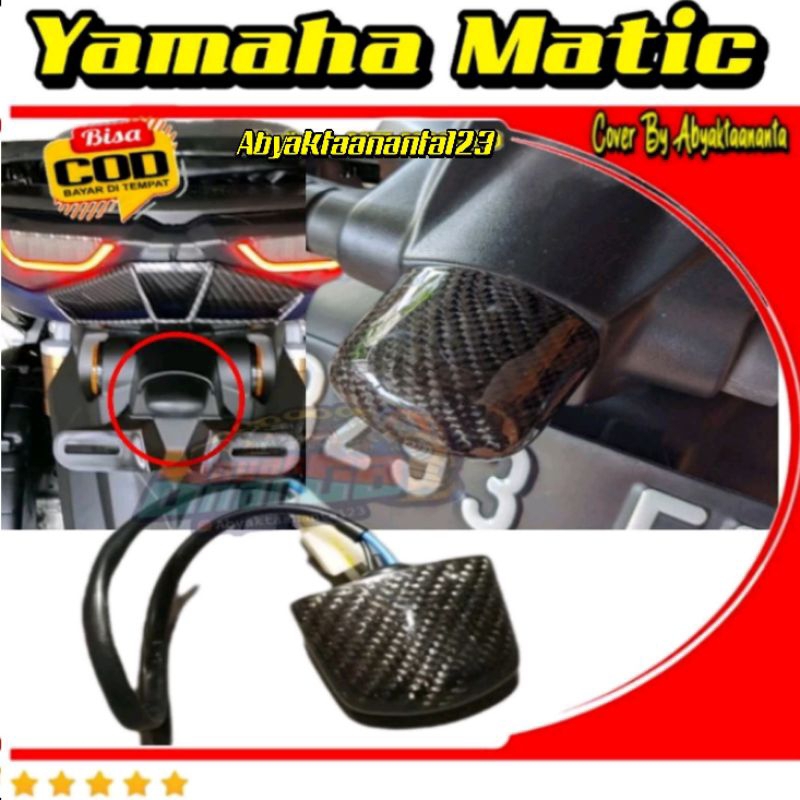 COVER LAMPU STOP KECIL CARBON KEVLAR Fiber AEROX R15 R 25 NMAX NVX XMAX MT 15 XABRE XSR 155  MZLAS E