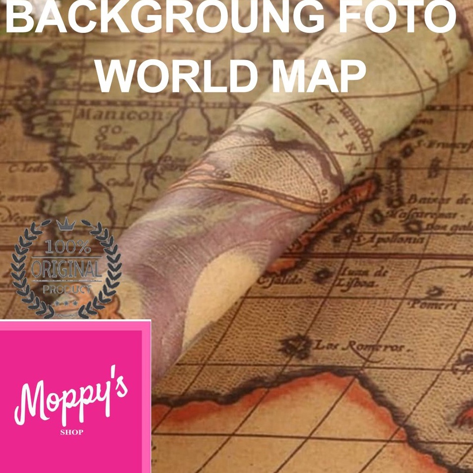 

Top Sale Alas Foto Kertas Koran Peta World Map Vintage Retro Properti Foto