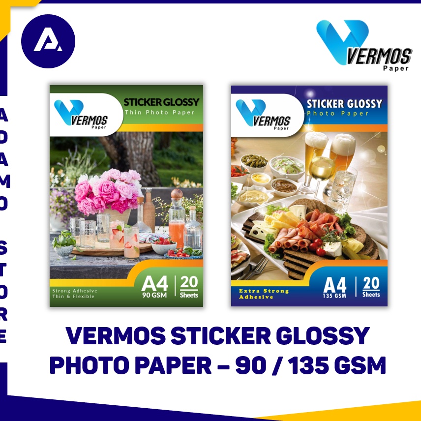 

Promo Merakyat Kertas Sticker Vermos Sticker Glossy Photo Paper A4 9 135 gsm