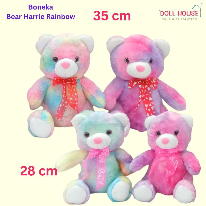 Boneka Beruang Harrie Rainbow / Boneka Bear Rainbow / Boneka Teddy Bear Rainbow