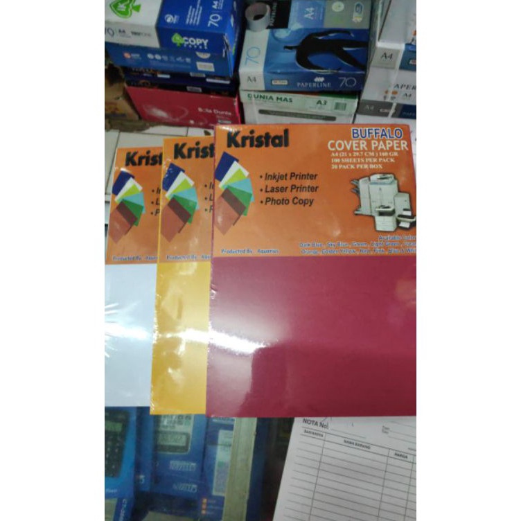 

Grosir Puas KERTAS BUFFALO A4 16g KRISTAL SAMPUL COVER KERTAS