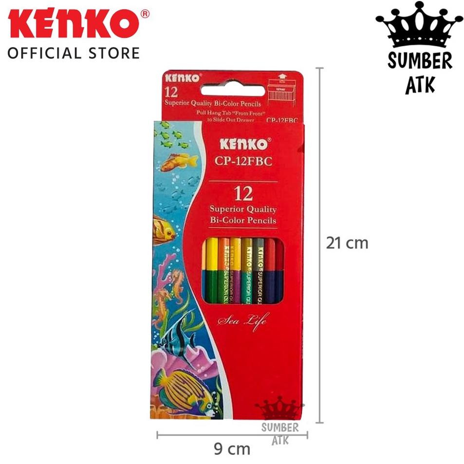 

Diskon Sekarang Pensil Warna KENKO 12 warna Bicolor CP12FBC total 24 warna dengan 2 sisi Color Pensil
