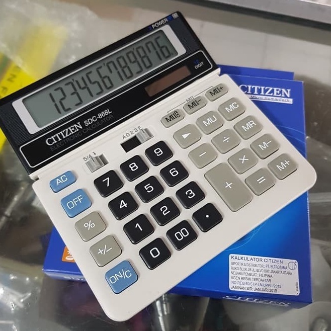 

Harga Ekonomis Kalkulator 12 Digit Calculator Alat Hitung Citizen SDC 868L