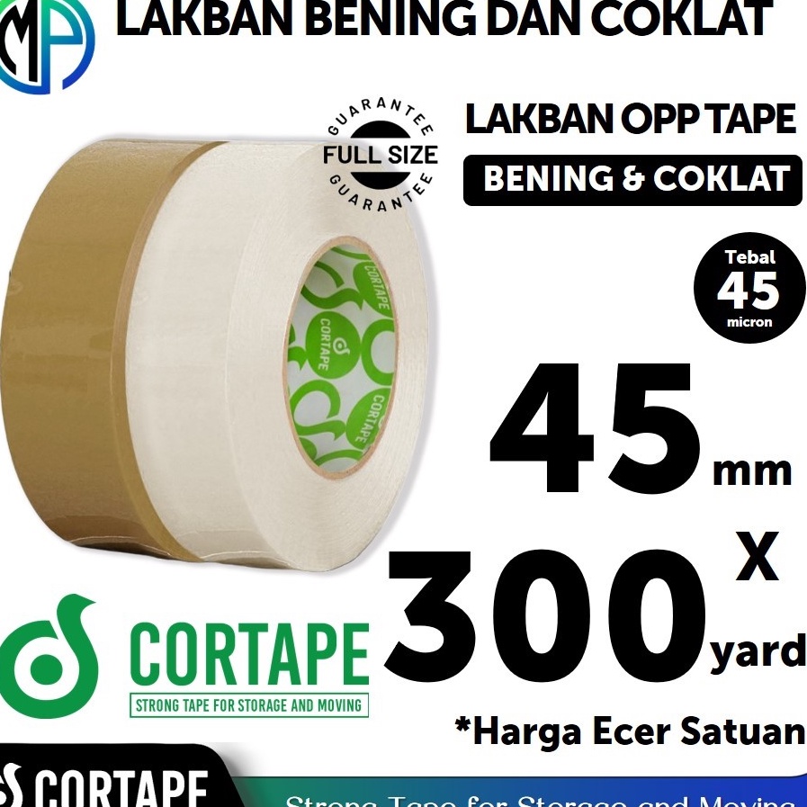 

Super Diskon Lakban Spek Daimaru Merek Cortape Bening dan Coklat 2 inch 45 mm x 3 yard Size Jumbo Harga Satuan Ecer