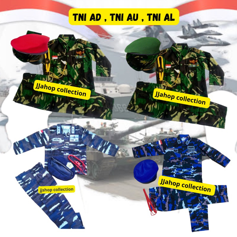 BAJU TNI AD AL AU RI LORENG ANAK BAJU  TNI AU TNI AL TNI AD ANAK