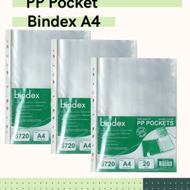 

Paling Heboh PP Pocket Plastik Pocket Sheet Protector Ukuran A4 Merk Bindex 572 Isi 2 lembar