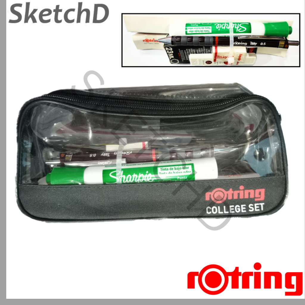 College Set Isograph 01 02 03 Drawing Pen Rotring Eco Pack Rapido Co