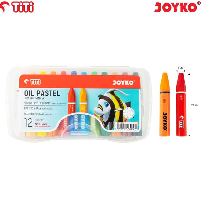 

Promo Keren Oil Pastel Krayon Minyak Joyko TiTi OP12S 12 Warna Colors