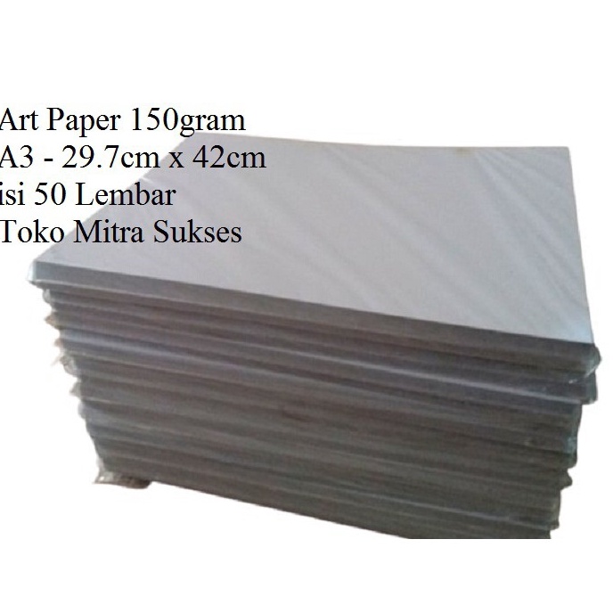 

Hadir Terupdate 5 Lembar Kertas Art Paper 15gram A3 297cm x 42cm