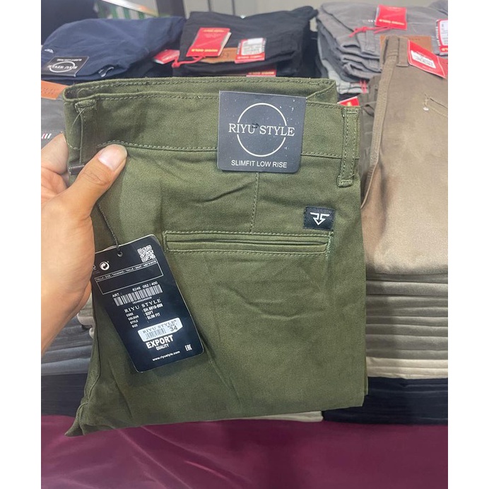 Terbaru 33 Celana chino pria ORIGINAL RIYU STYLE Super slim fit  Celana panjang RIYU STYLE cotton st