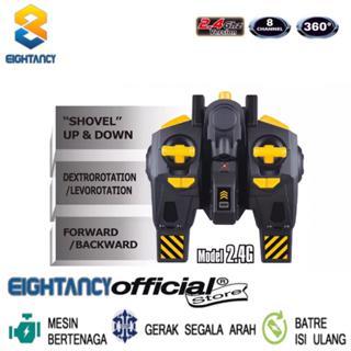 8T RC Truck 17445 Excavator 2.4 GHz LED Pr17445 Mainan Remote Control Beko Lampu