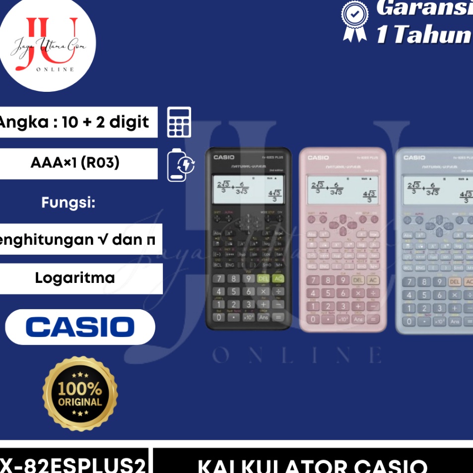 

Segera Beli KALKULATOR SCIENTIFIC CASIO FX 82ES PLUS 2 ORI