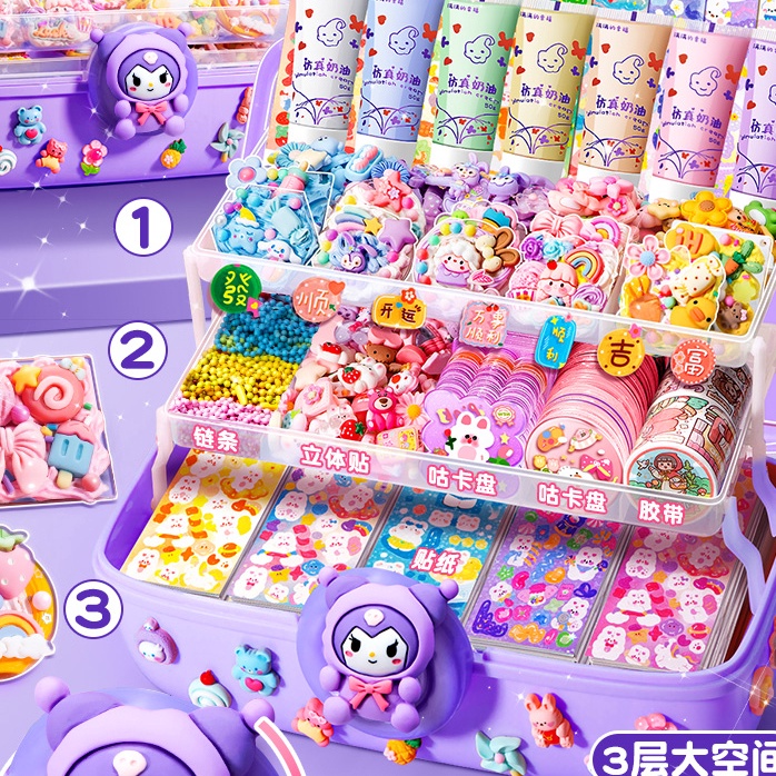 

Murah Meriah DIY Deco Cream Glue Guka Sticker Deluxe DIY Cream Clay Full Set of Tools Guka Hand Tent Sticker with Girls and Childrens Toys