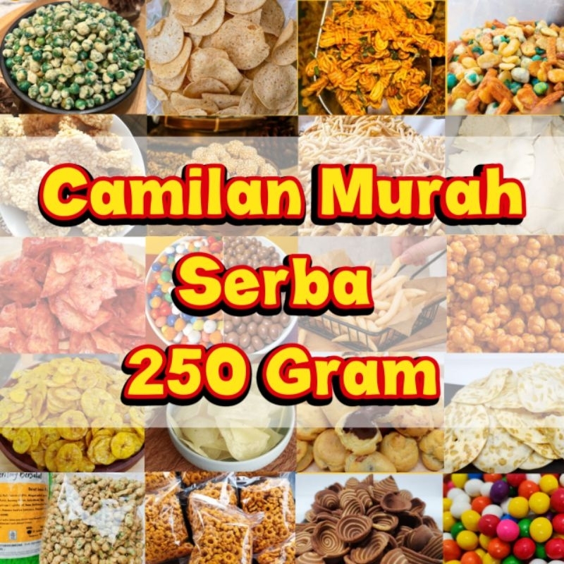 

Aneka Snack Cemilan Jajanan Kiloan Serba 250 Gram