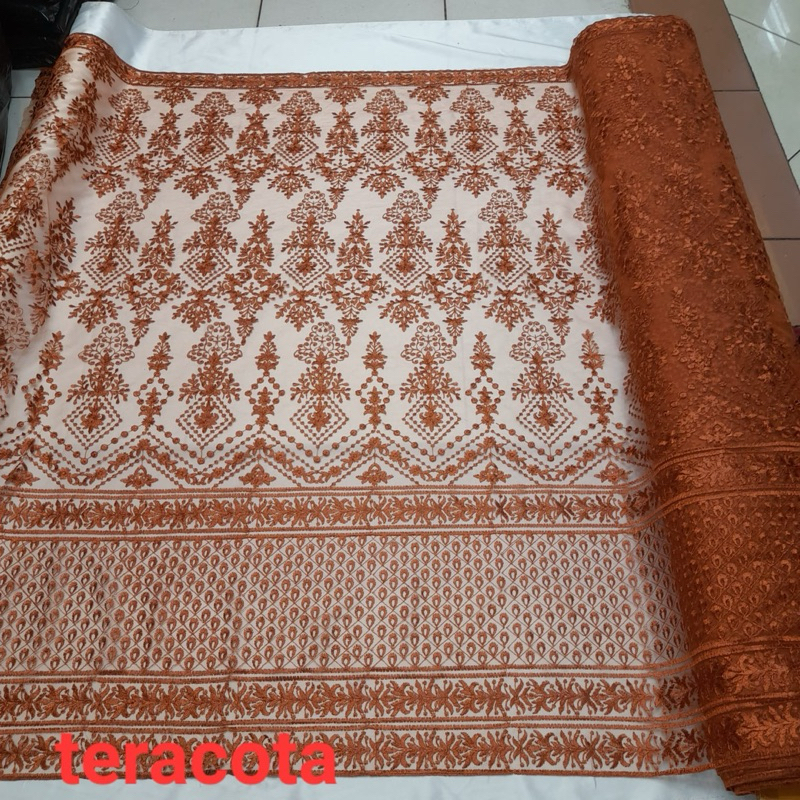 PROMO MURAH  Kain Tulle Sapto Bordir | Bahan Kebaya Modern | Kain Tulle Terbaru | Kain Meteran