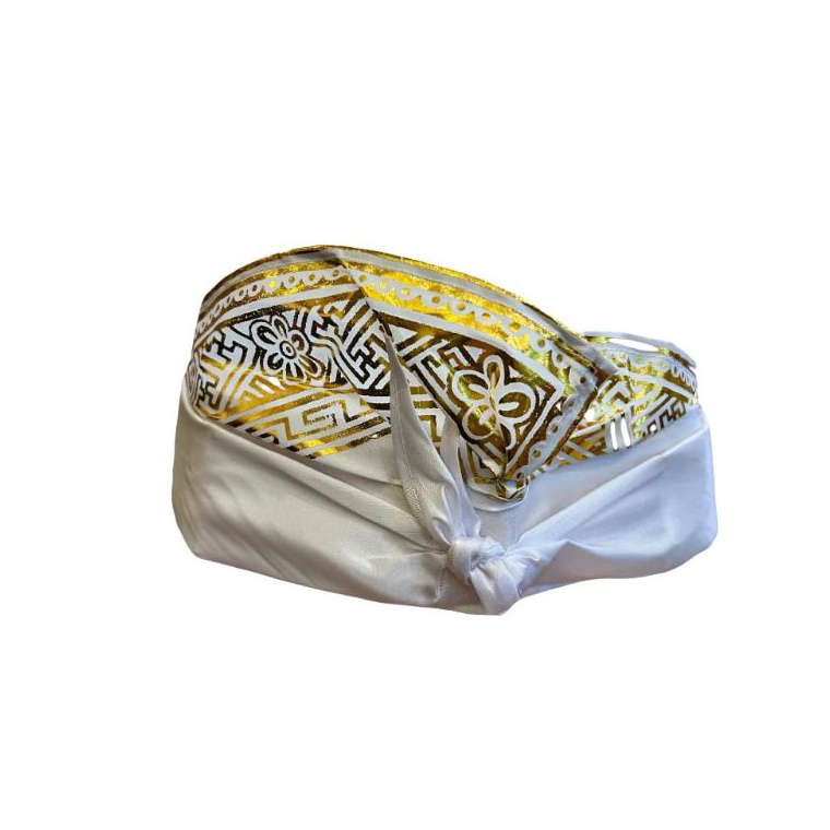 Jangan ketinggalan Udeng Bali putih  iket Bali Prada iket sendiri praktis