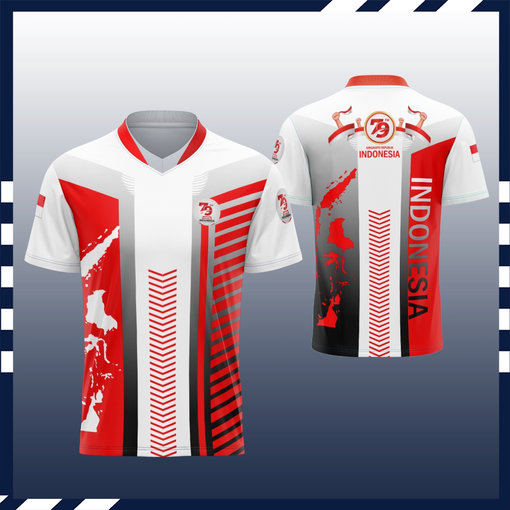 Baju Kaos Pria 17-AGUSTUSAN 2024 Kaos Baju Pria Agustus HUT RI KE-79 2024 Terbaru
