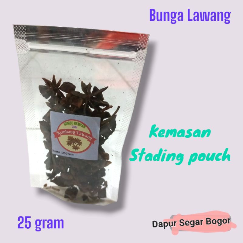 

Peka kembang lawang star anies 25gr rempah utuh kemasan ekonomis standing pouch