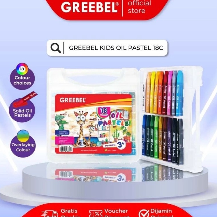 

Penjualan Terpopuler GREEBEL Crayon 18 Warna Oil Pastel Greebel 18 Warna