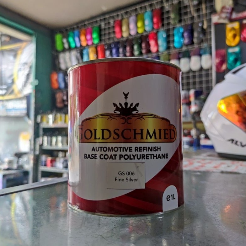 

KODE A89T Cat silver pu halus Metalic sedang merk goldschmied germany 1L