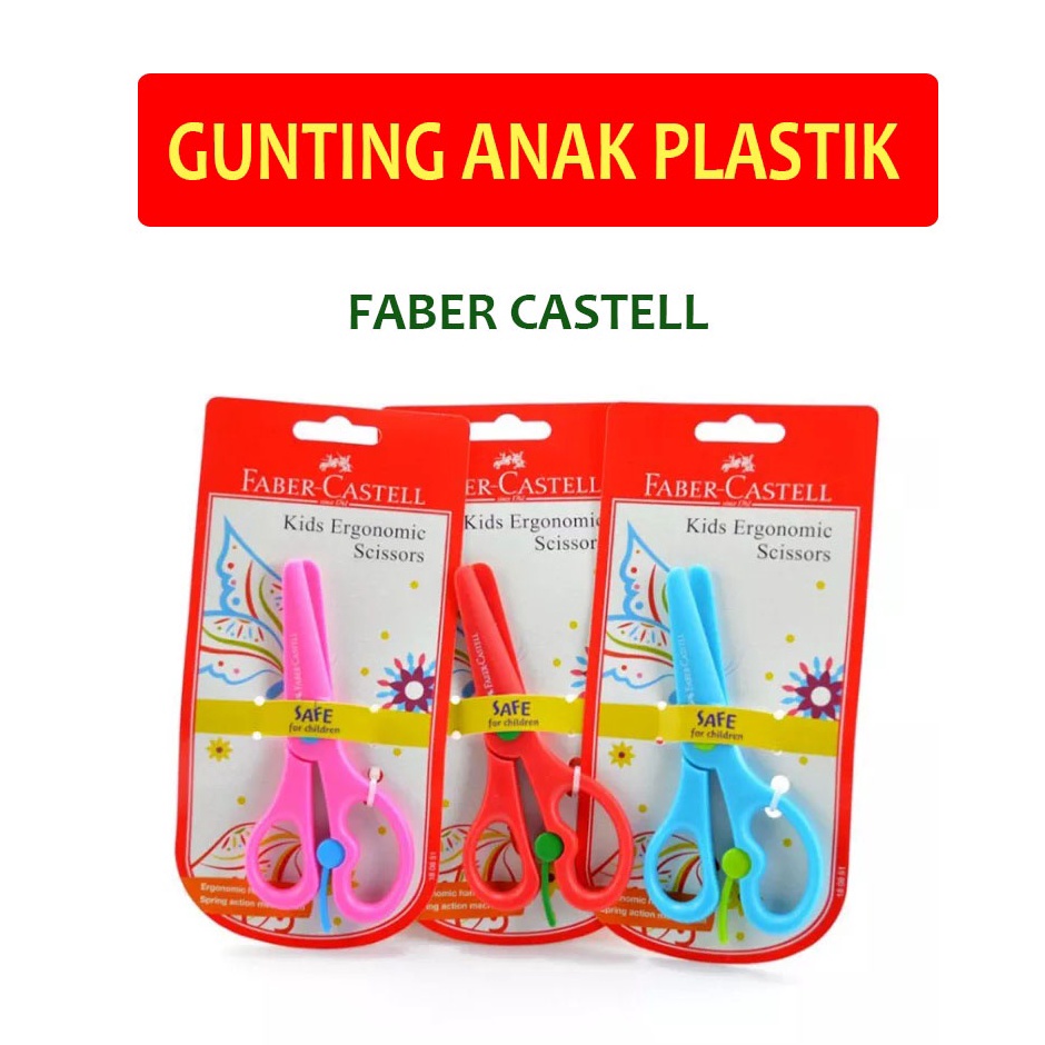 

Paket Untung Faber Castell Gunting Anak Plastik Kid Scissor Gunting Faber Castel Plastic Children Scissors Kids Ergonomic Scissors