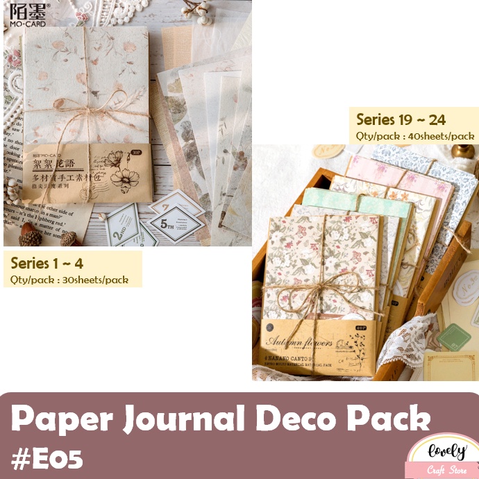 

Sekarang Keren LovelyCraftStore E5 Paper Pack Deco Pack Journalling Kit DIY Bujo Art Deco Pack Sticker Scrapbooking Diary Kit