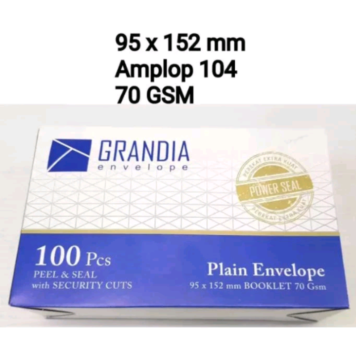 

1 Pack Amplop Grandia Putih 104 Isi 100 Lembar