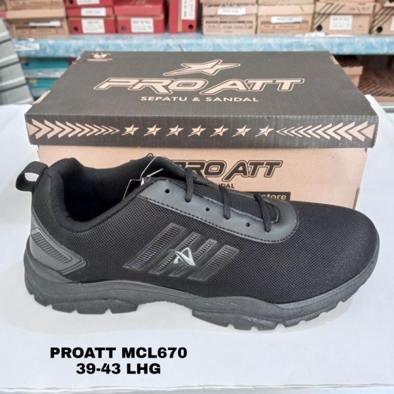 SEPATU SEKOLAH PRO ATT # SEPATU PROATT HITAM / Pro Att MCL 670