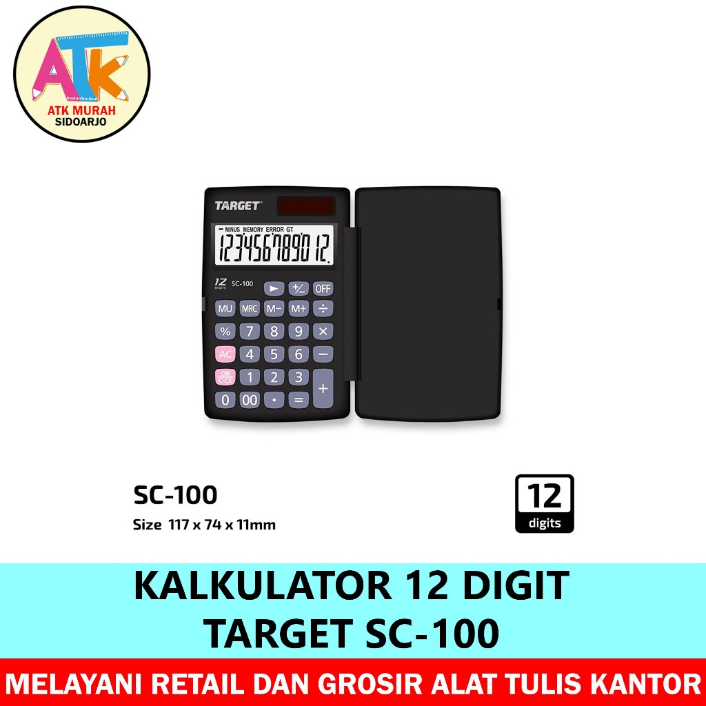 

KALKULATOR 12 DIGIT MERK TARGET SC - 100