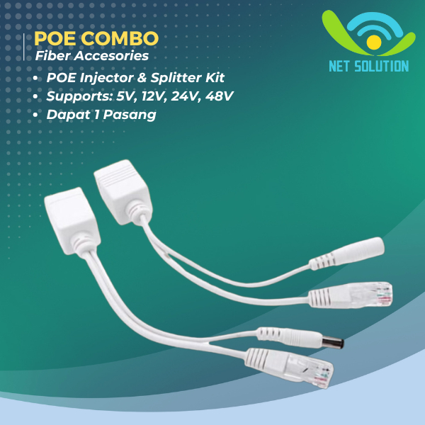 POE Adapter Cable RJ45 POE Injector + POE Splitter Kit POE