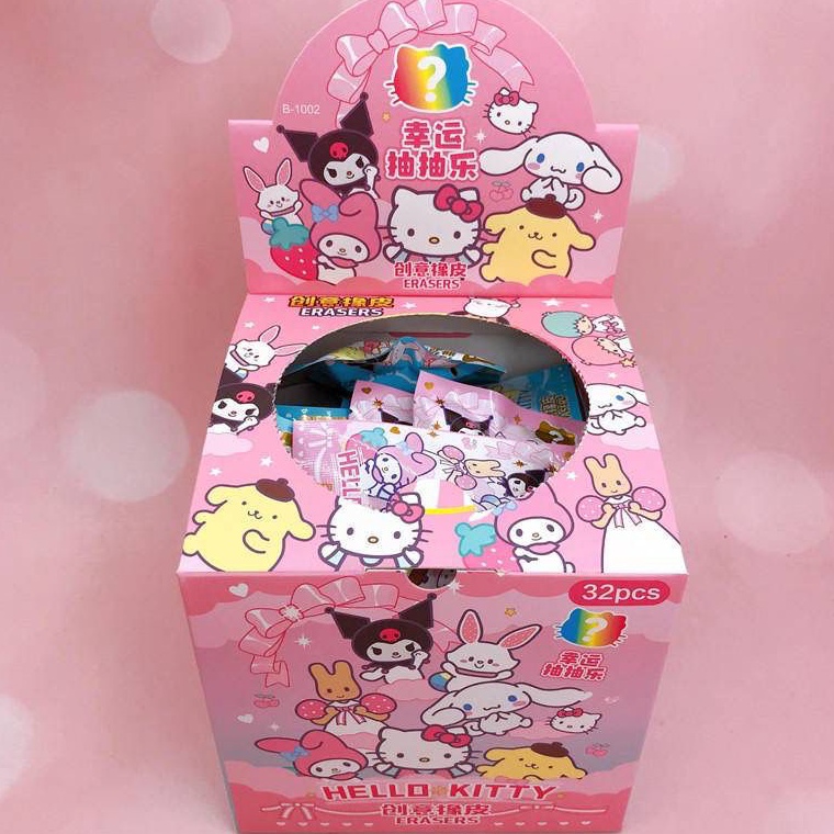 

KODE A5E6 PENGHAPUS MISTERI BAG SANRIO FAMILY HARGA GROSIR 1 BOX ISI 32 PCS KARET SETIP PENGHAPUS LUCU BISA COD GUMIBI STORE
