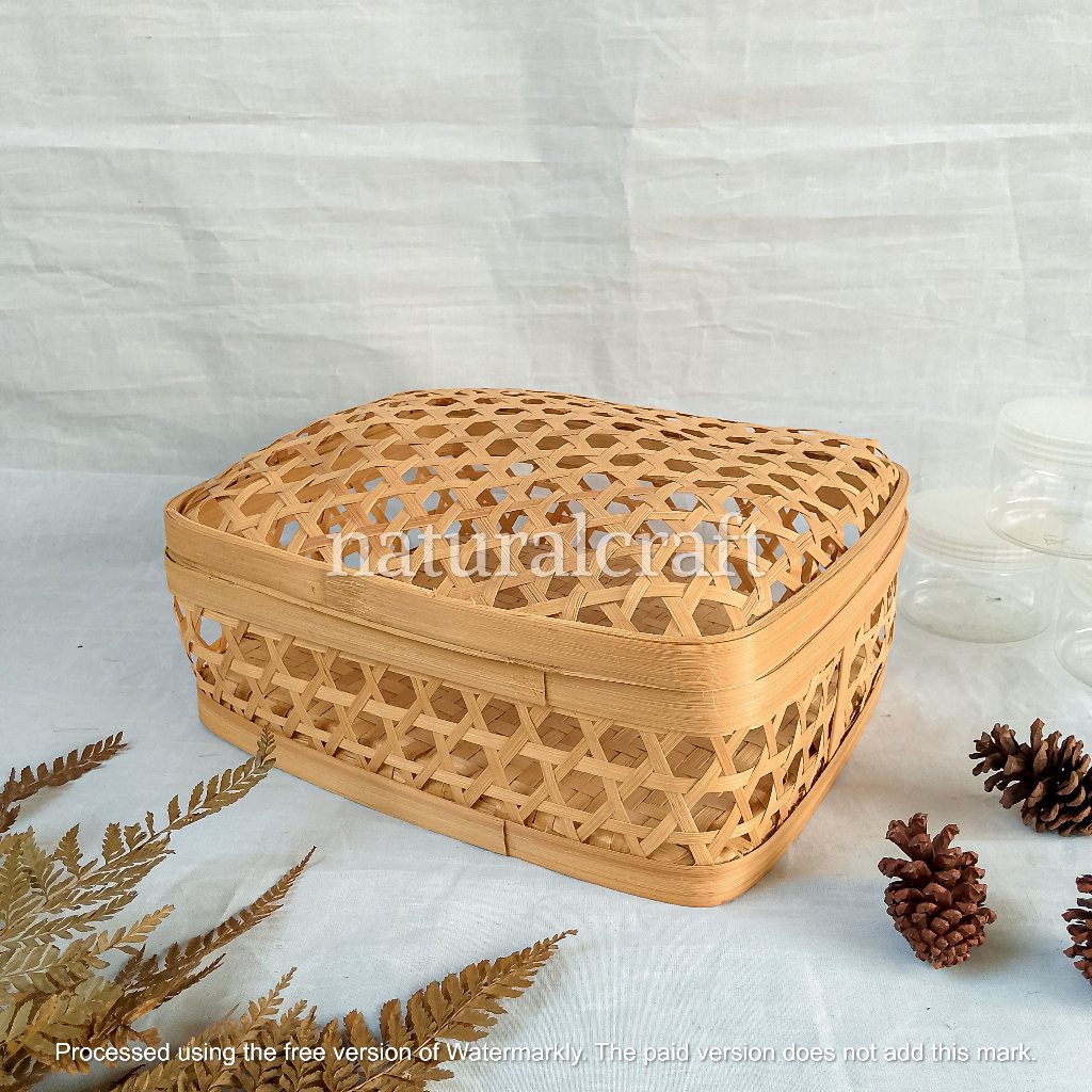 

(B129) Box PP Motif Hexagonal Exclusive l Wadah Buah l Wadah Hampers l Parcel l Hadiah l Hantaran l Seserahanl Nikahan l Syukuran l Naturalcraft