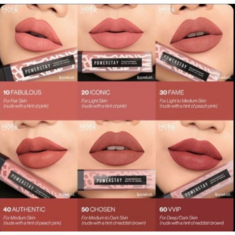 Powerstay Transferproof Matte Lip Cream Nude Edition - lip matte - lip cream - make over lipstik