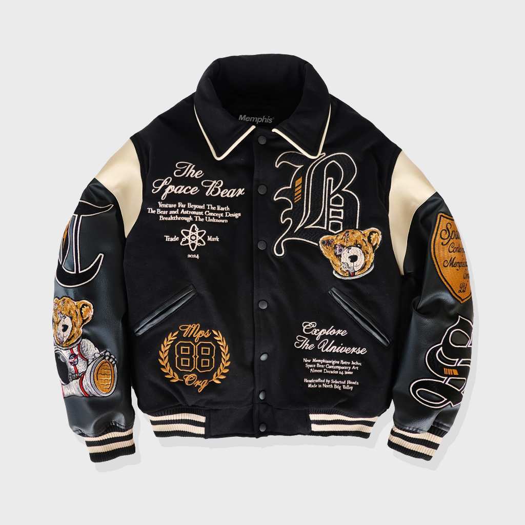 VARSITY JACKET SPACE BEAR Memphisorigins