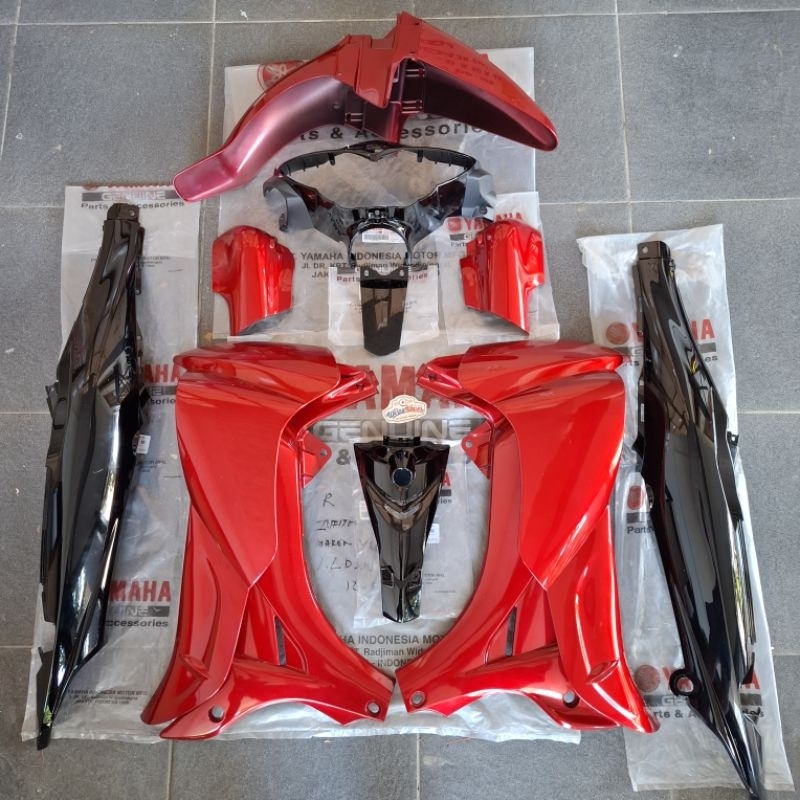 Cover body Fullset Jupiter Z burung hantu burhan hitam merah maroon marun