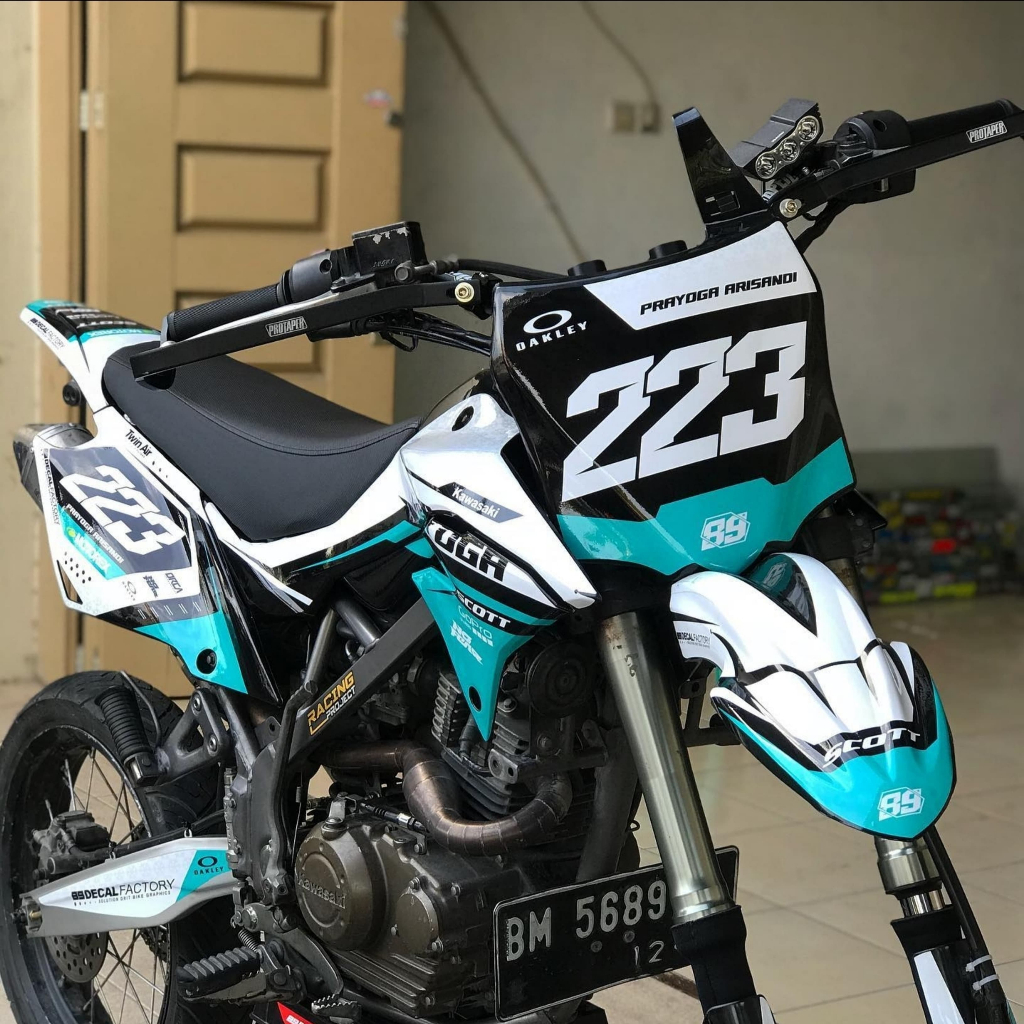 Decal Dekal Stiker Sticer Kawasaki Klx Bf Gordon Crf Supermoto Trabas Bagus