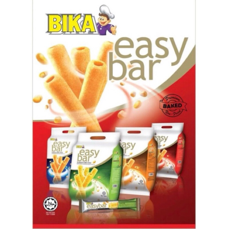 

Bika Easy Bar corn Stick Snack jagung Rasa BBQ / Seaweed / Cheese / Chicken 108gr ( 12pcs x 9g )