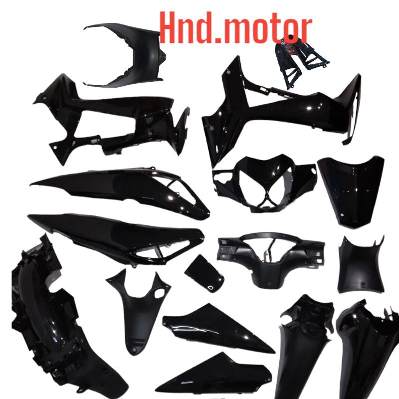 PAKET FULL BODY SUPRA X 125 2007 2008 2009 2010 2011 2012 Supra X 125 2007-2012 Hitam Batman WIN | c
