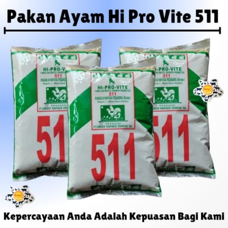 CP511 PAKAN AYAM HI PRO VITE 511 POKPHAND 1KG