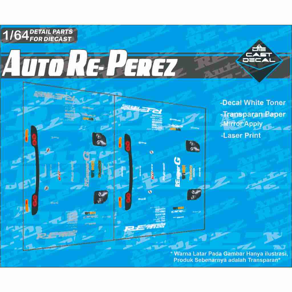 [ WHITE TONER ]Decal Hotwheels Autoreperez - Racing Livery - Re Amemiya Rx7 FD3S