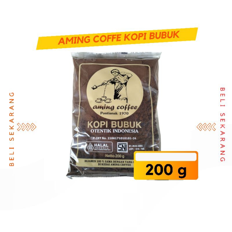 

Aming Coffee Kopi Bubuk Khas Pontianak Kemasan 200 gram