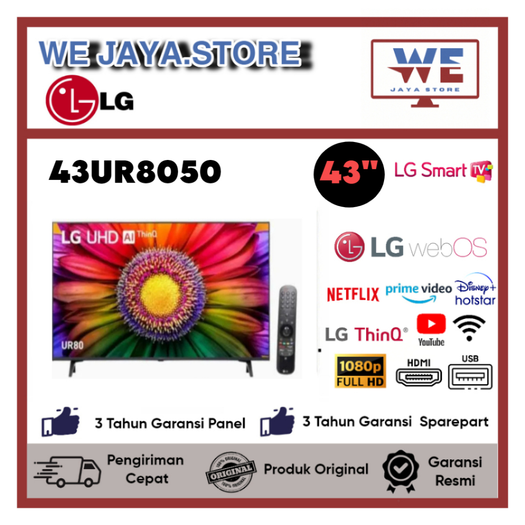TV LED SMART LG 43UR8050 WITH MAGIC REMOTE 43INCH / 50UR8050 50INCH /55UR8050 55INCH/75UR8050 75INCH