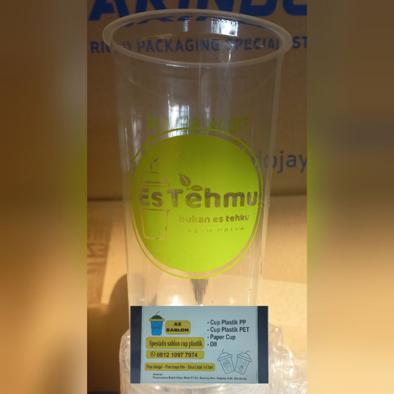 Sablon cup 22oz / sablon cup datar 22oz 9,5gr merk GKI