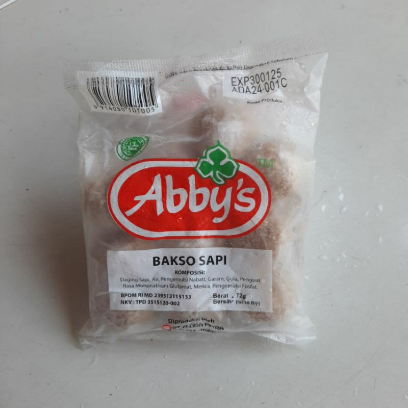 

Abbys Bakso Sapi 72 gr isi 10 pcs