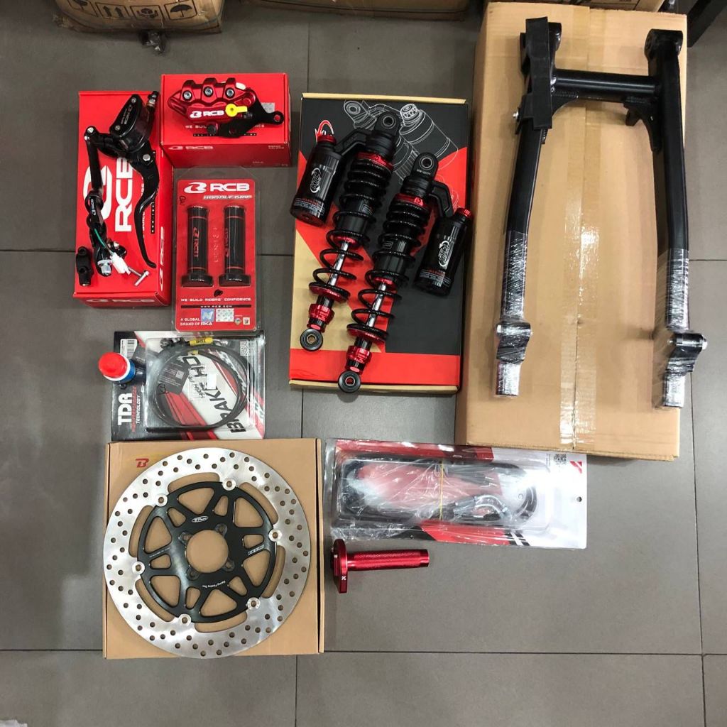 Paketan RX King new / Old Master Rem RCB E2 Oval 14mm Set kanan kiri handle kopling + Kaliper RCB E 