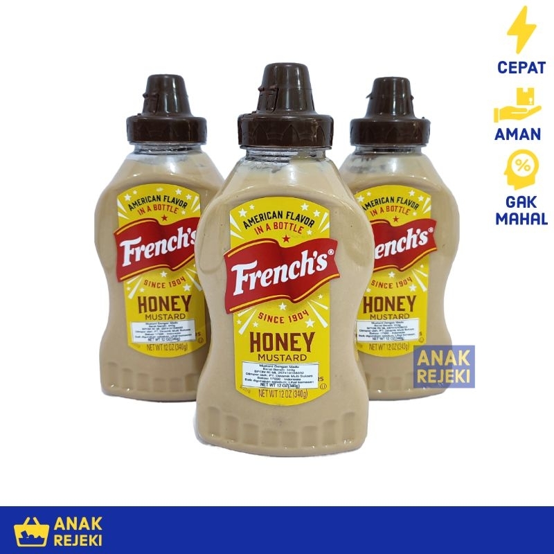 

French's Honey Mustard 340gr - Saus Mustard Madu Asli Squeeze 12oz