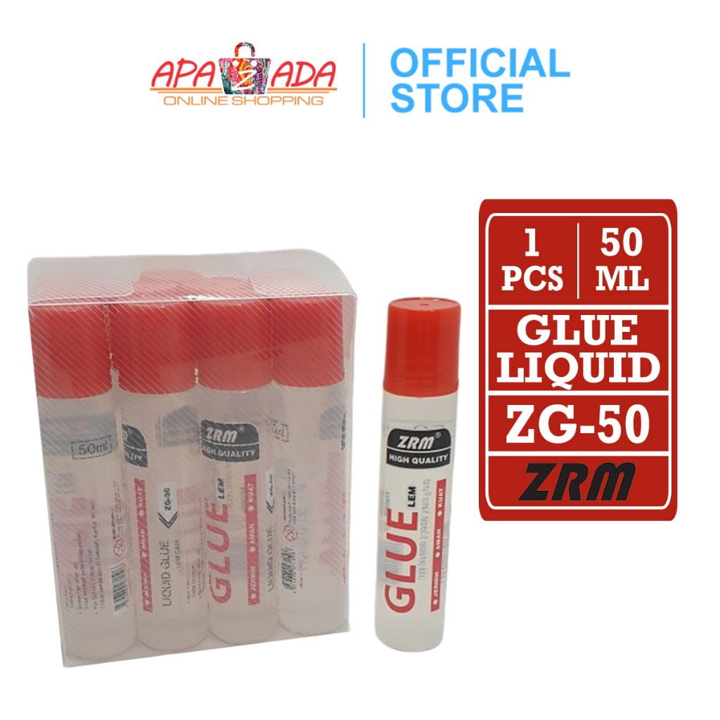 

Apazada - Lem Glue Liquid 50ml [1 Pcs] / Lem Cair Kertas / Lem Cair Bening Prakarya